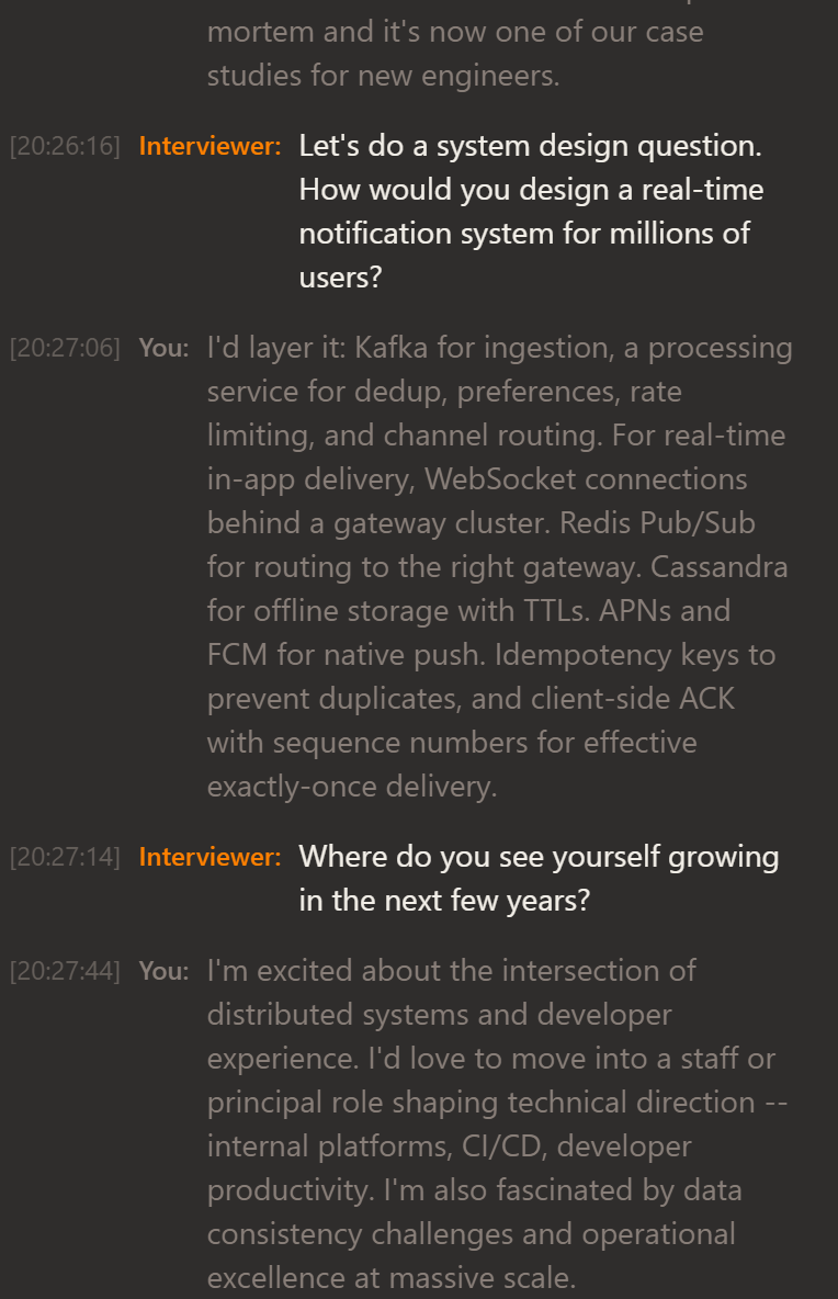 Dual-Stream Transcription